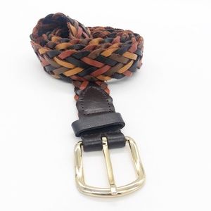 Brown Tricolor leather belt